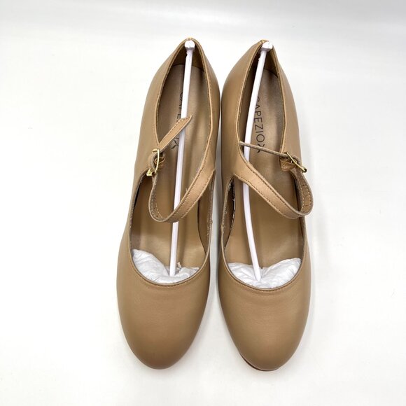 Capezio Womens Size 7.5 # 653 Manhattan Character Caramel Tan Dance Shoes Heels - Picture 3 of 15